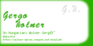 gergo wolner business card